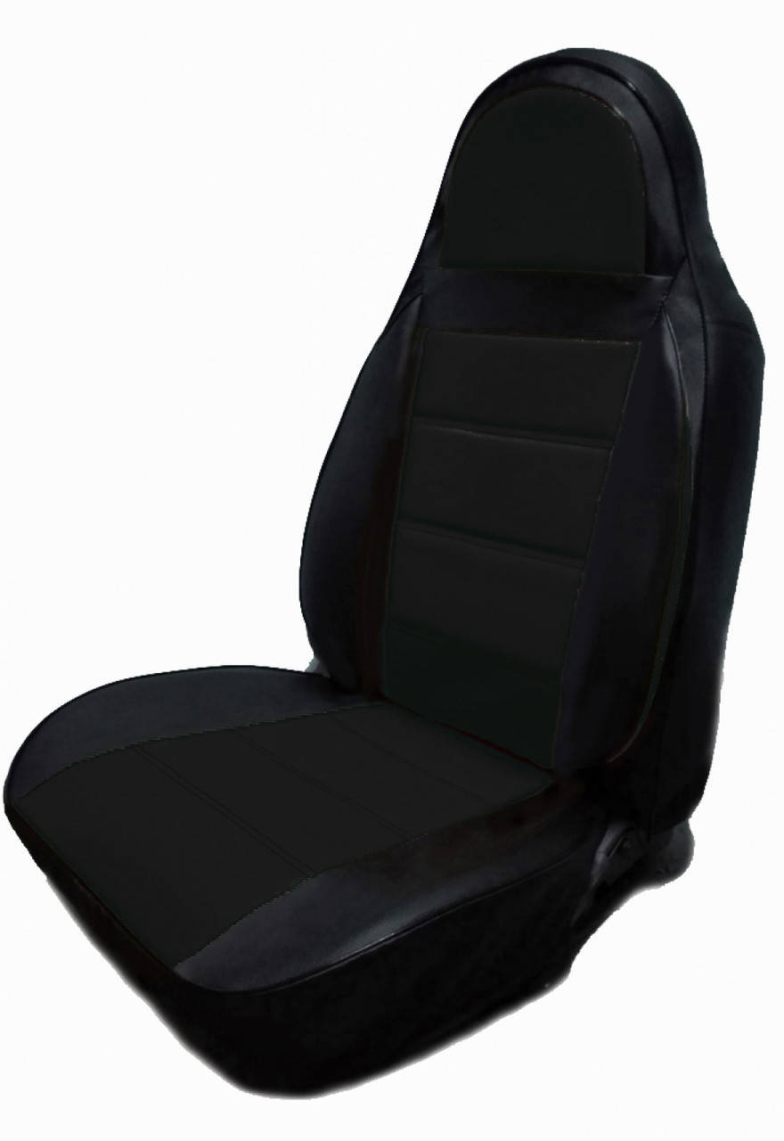 

Чехлы на сиденья ДЭУ Ланос (Daewoo Lanos) (универсальные, кожзам, пилот) черный