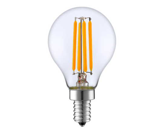 

Светодиодная лампа 4Вт Е14 P45 2700K прозрачная Filament