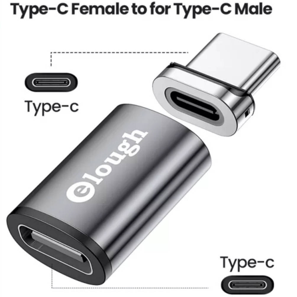 

Магнитный адаптер для кабеля USB Type-C с коннектором: Type-C. Elough, Серый