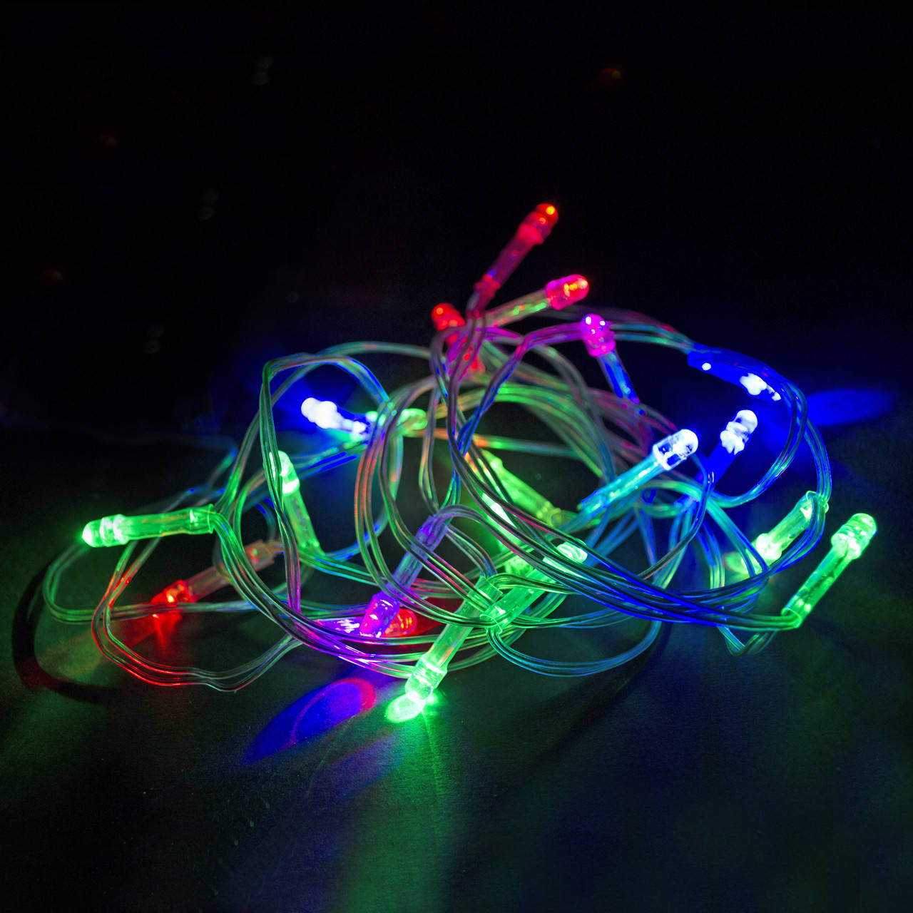 

Гирлянда Разноцветные огоньки на батарейке, 20 ламп