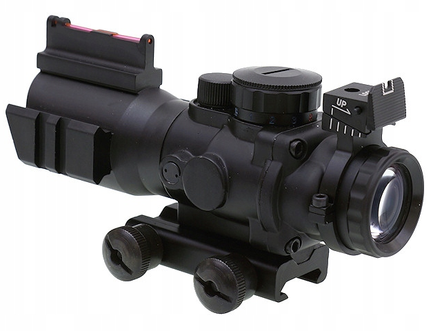 

Theta Optics - прицел Rhino 4x32 R / G / B Оптическое волокно, Черный