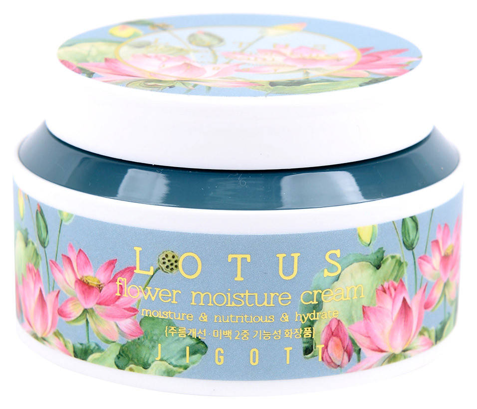 

Крем для лица с экстрактом лотоса JIGOTT LOTUS Flower Moisture Cream