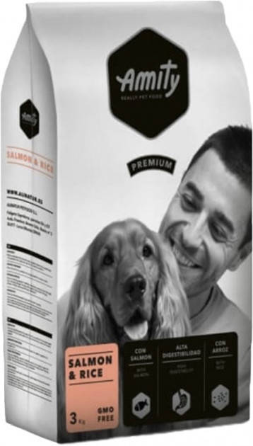 

Корм для собак Amity Salmon & Rice гіпоалергенний з лососем і рисом 15 кг