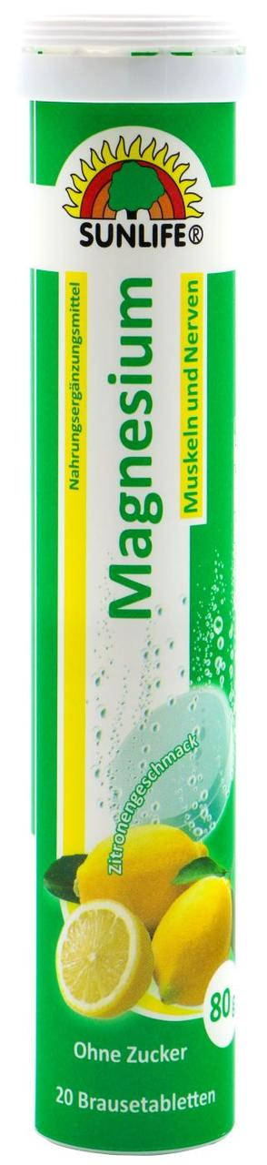 

Шипучие таблетки-витамины Sunlife Magnesium, 20 шт