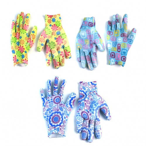 

Перчатки "Женские" Нейлон 5 цветов с цветами 12шт. / Уп (13661)