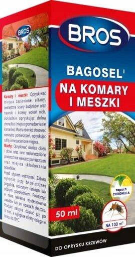 

Концентрированное средство от комаров, мошек, клещей, мух 50 мл BAGOSEL, Bros