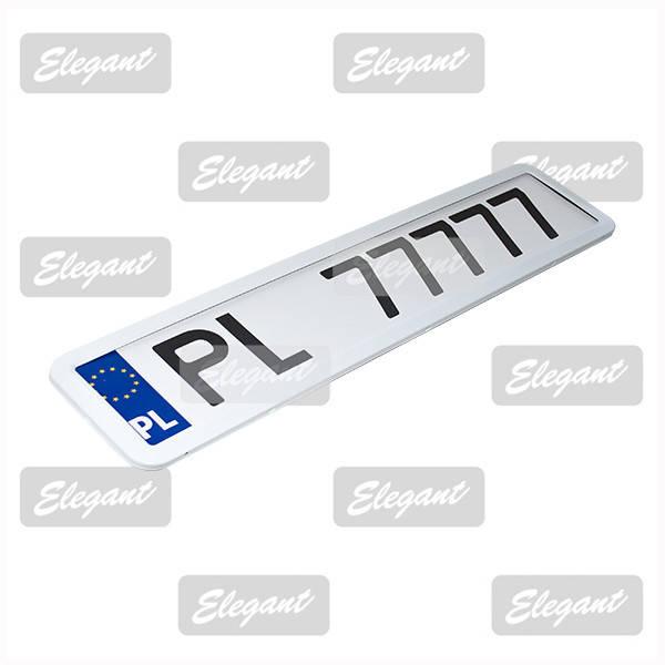 

Рамка номерного знака нержавейка белая EL 100 598 Elegant