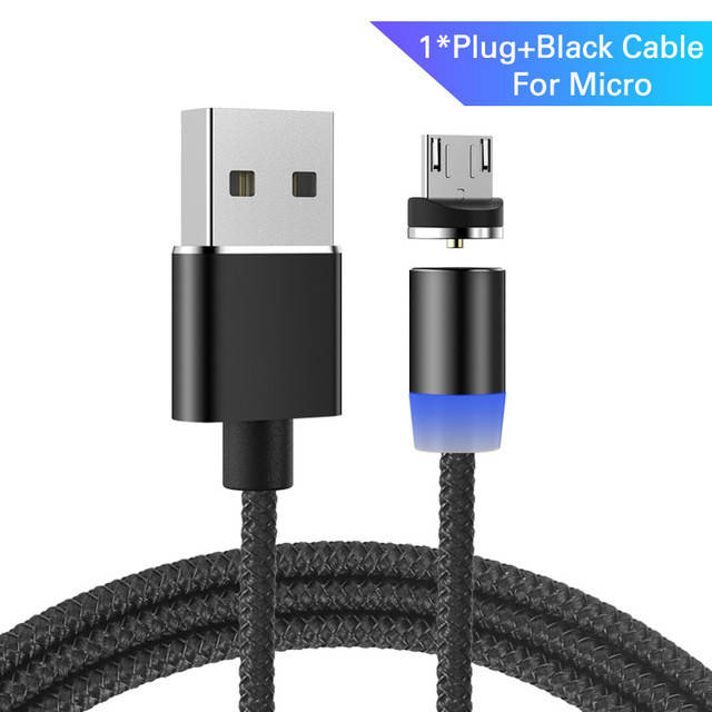 

Магнитный кабель USB Type C / Iphone Lightning 2,4A 1м, Черный