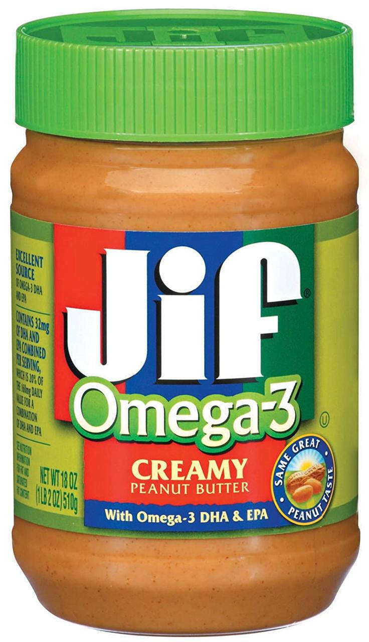 

Арахисовая паста JIF Omega-3 creamy peanut butter 454g