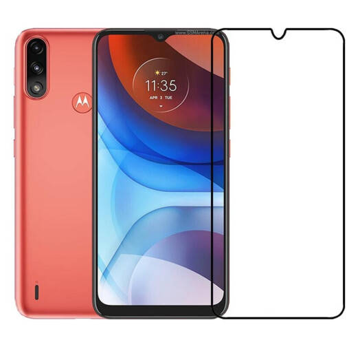 

Защитное стекло для Motorola E7 Power (на мото е7 павер) черный