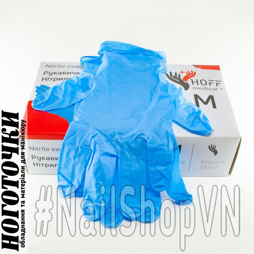

Перчатки HOFF Medical Blue нитриловые 100 штук, Синий