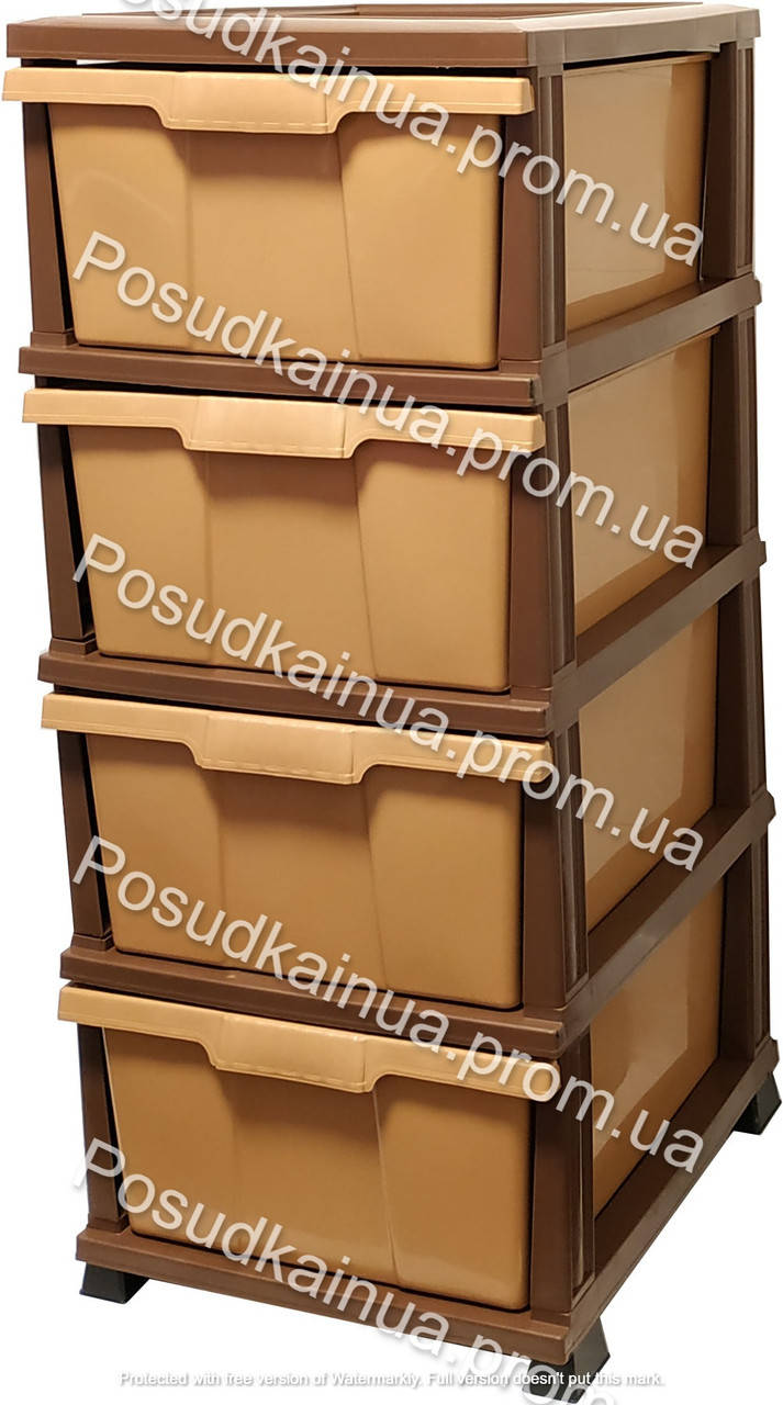 

Пастмассовый комод бежевый 4 ящика Elif Classic 300-1