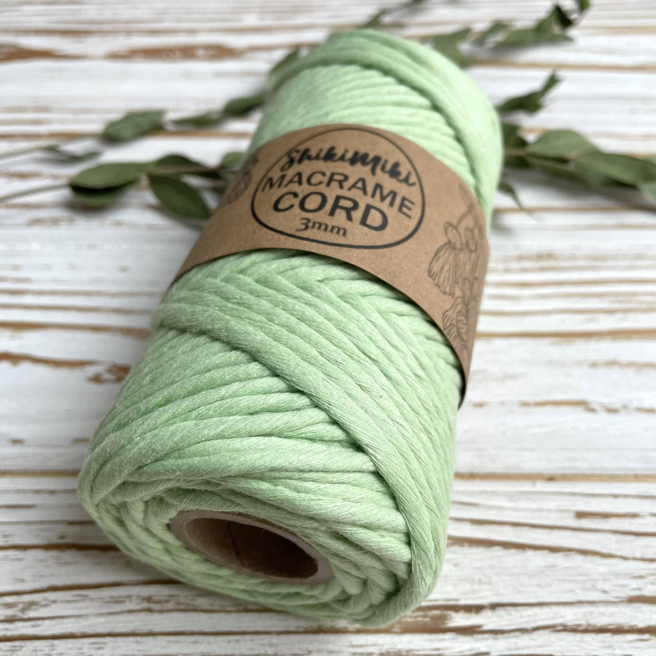 

Эко шнур Macrame Cord 3 mm, цвет Вассаби