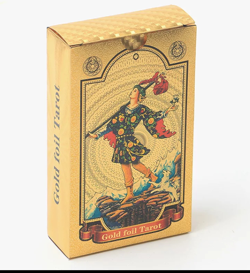 

Таро Уэйта Пластик ( Universal Tarot) с золотом.