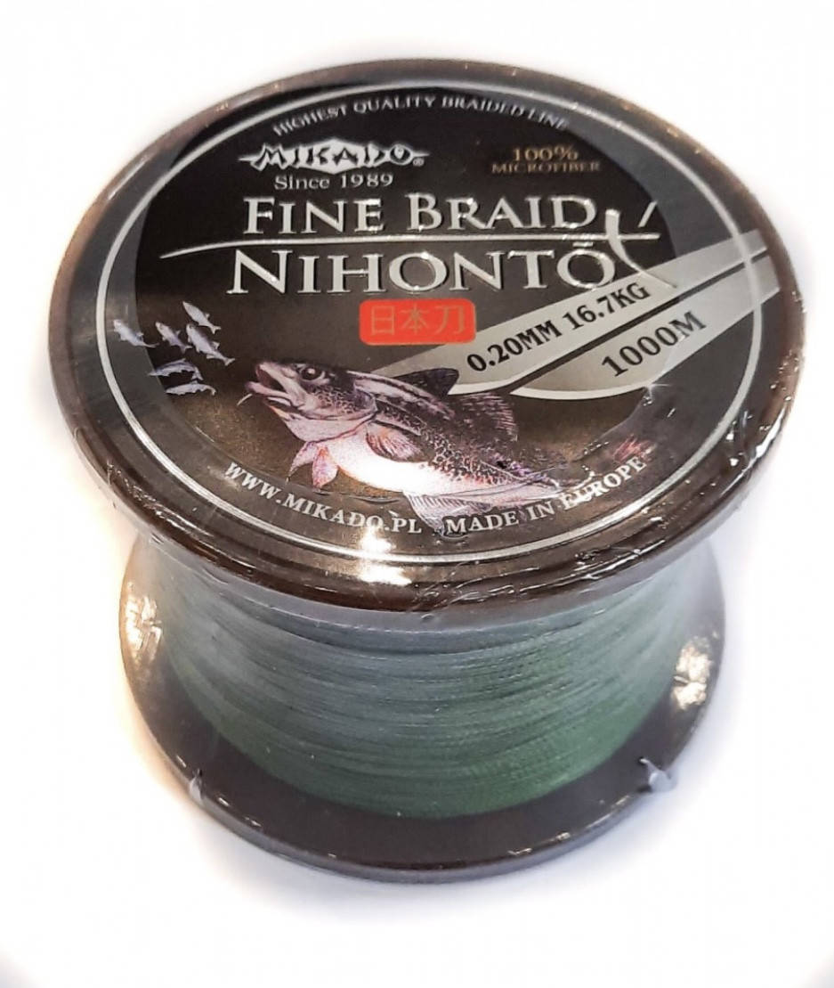 

Рыболовный Плетеный Шнур 4 Жильный Mikado 1000м, Зелёный