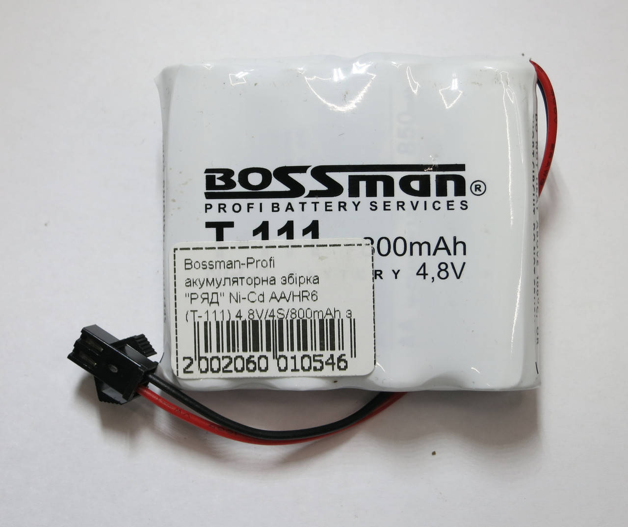 

Аккумуляторная сборка Bossman-Profi T-111 4,8V 800mAh (Ni-Cd)