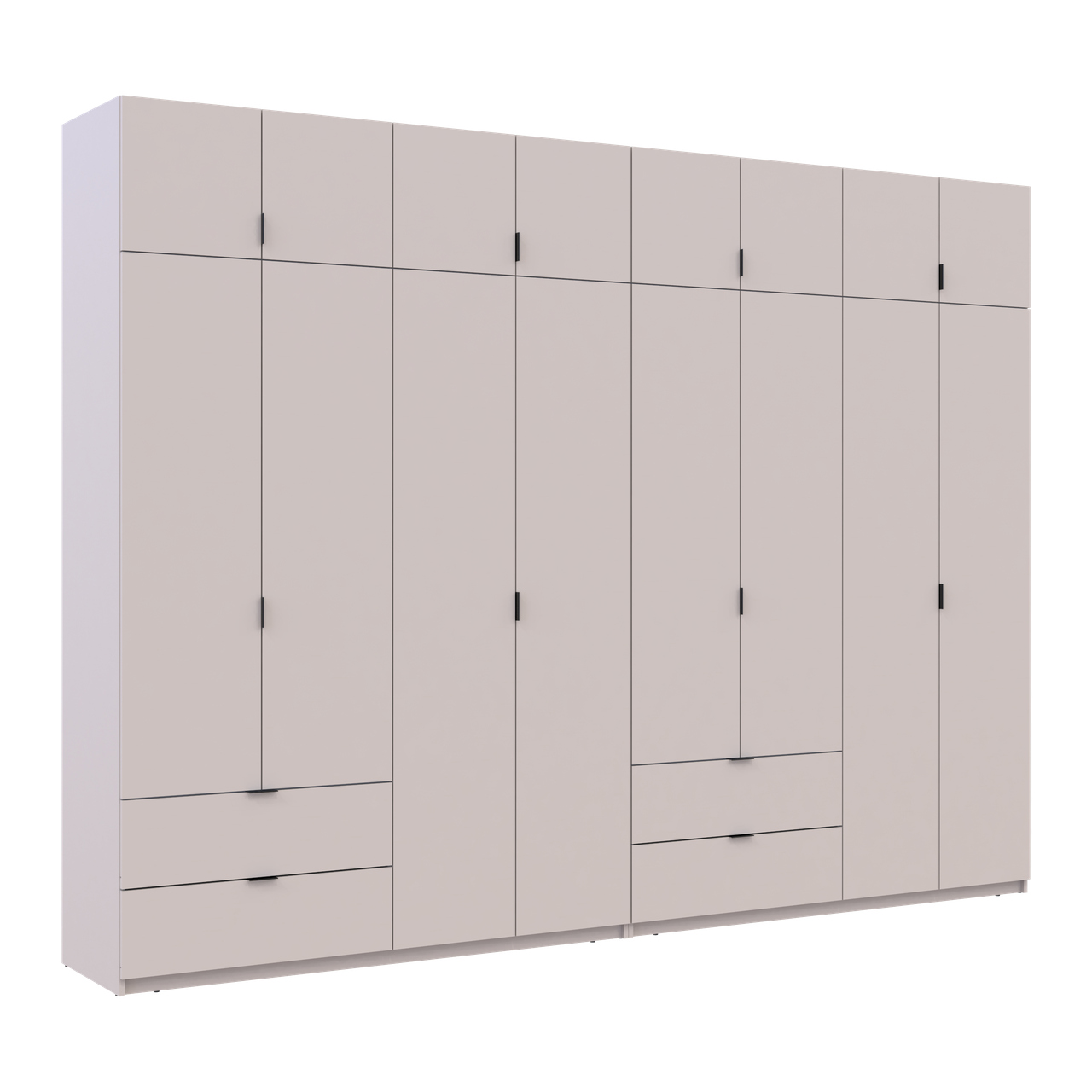 Розпашна Шафа для одягу Doros Лукас Кашемір 4+4 ДСП 320х50х240 (42005128) 6