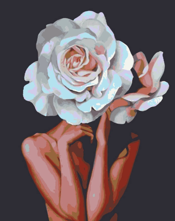 

Картина по номерам Девушка с цветами в стиле Эми Джадд, 40*50 см, без коробки RB