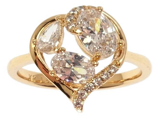 

Кольцо Xuping Позолота 18K "Сердце с фианитами" 17,18.5