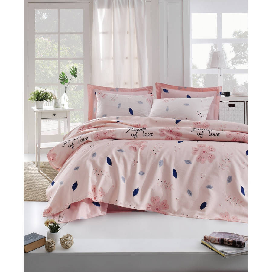 

Покрывало пике Lotus Home Perfect - Flowers розовый 200*235