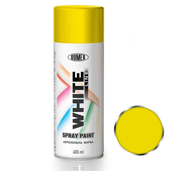 

Аерозольна фарба DOMEX жовтий RAL1003 400 мл, Желтый
