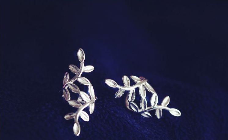 

Каффы Листья на хрящик 2 шт, серьги без прокола, серебряное покрытие 925 пробы