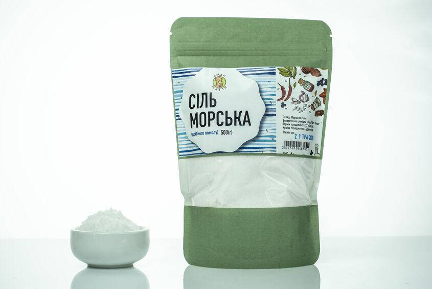 

Сіль морська (дрібна), 500 г Смак Життя