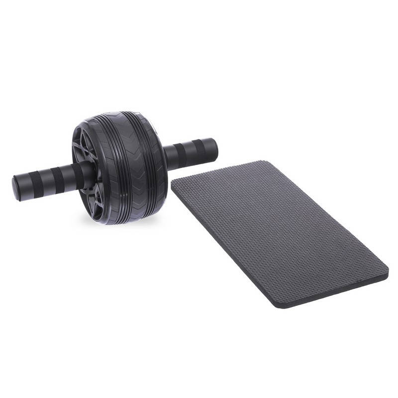 

Колесо-ролик для пресса тренажер металлический с ковриком FI-1697, Черный