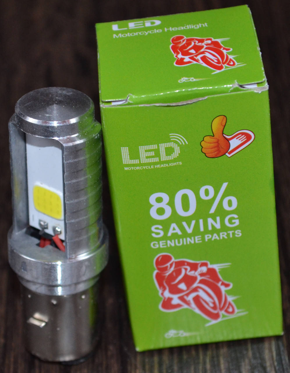

Лампа фары LED BA20D 2 диода со стабилезатором