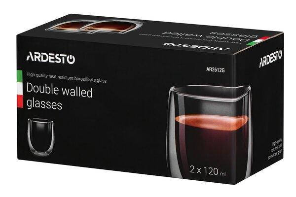 

Набор чашек Ardesto с двойными стенками для американо, 120 мл, 2 шт (AR2612G)
