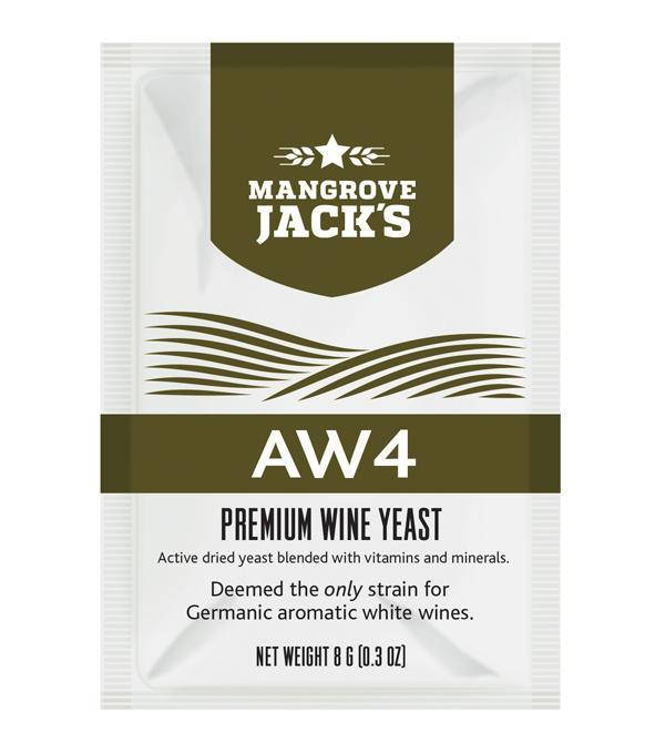 

Дрожжи для ароматических белых вин Mangrove Jack's AW4 (Н.Зеландия)