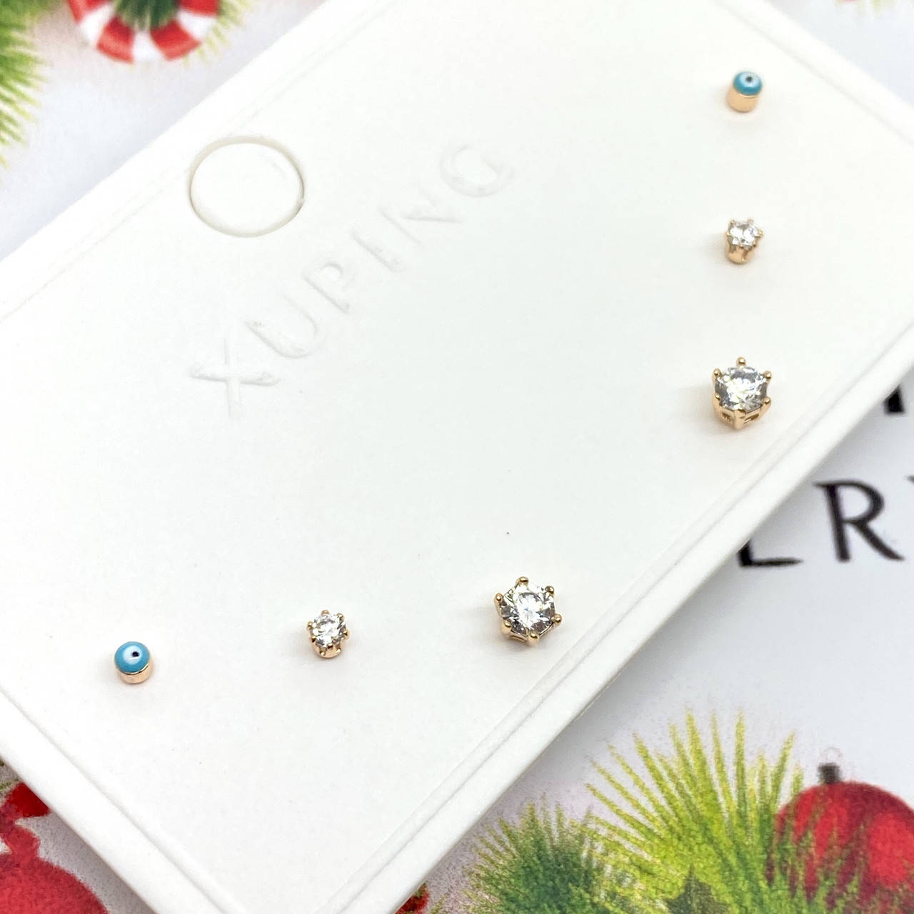 

Серьги Xuping 2мм. 2мм. 4мм