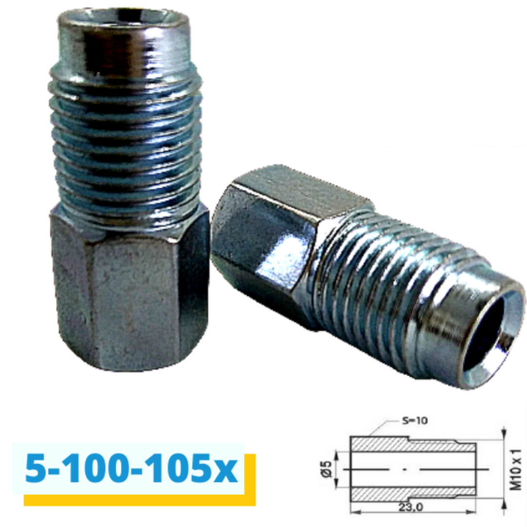 

М10х1 мм. D = 5 мм. L = 23 мм.