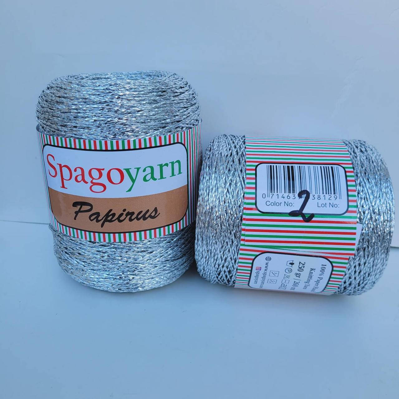 

Пряжа рафия Spagoyarn Papirus 100 % целюлоза