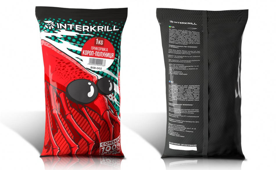 

Прикормка INTERKRILL (1кг) короп полуниця