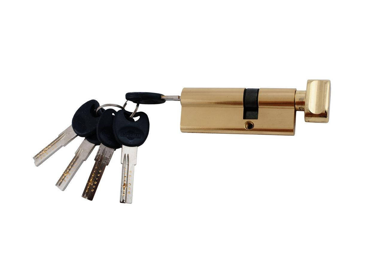 

Цилиндр лазерный Imperial - CK 120 мм 60/60 П/К PB (латунь) (CK 120 60/60 PB)с воротком