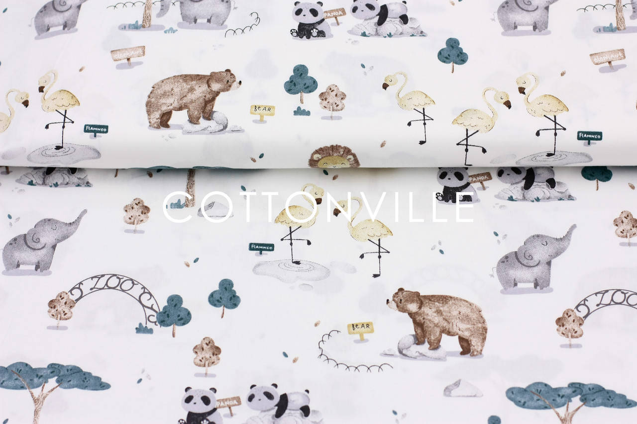 

Сатин-твил Зоопарк, Бежевый