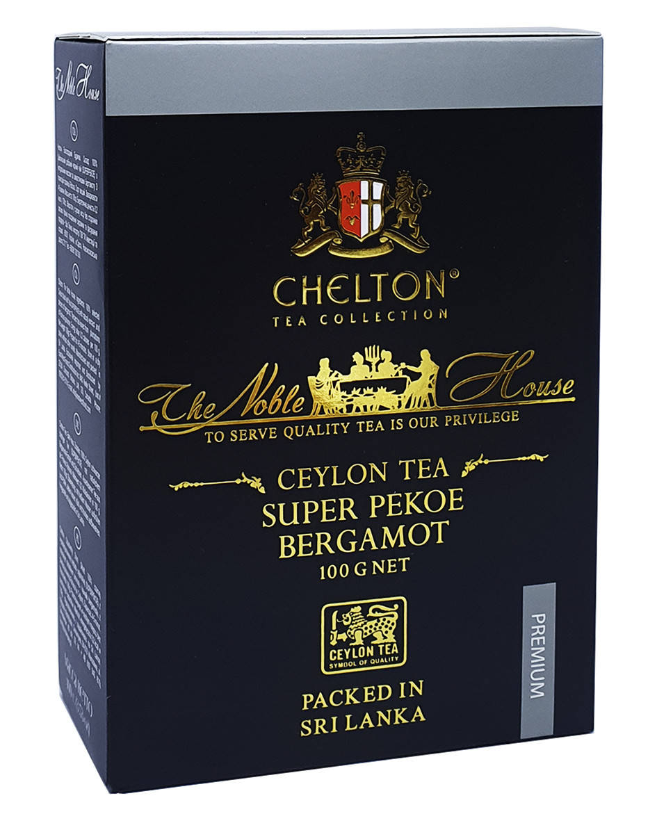 

Чай чорний з бергамотом Chelton Благородний Дім SUPER PEKOE Earl Grey Tea 100 г (53591)