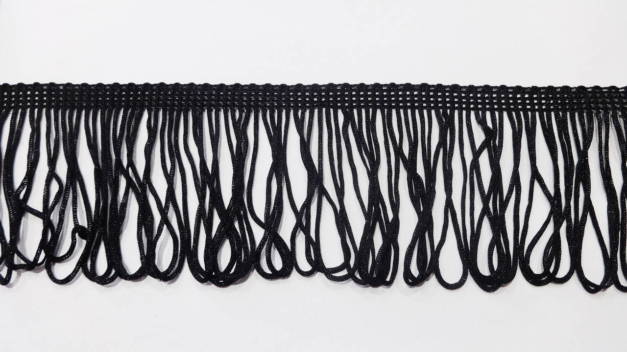 

Бахрома отделочная 7.5 см черная, Черный