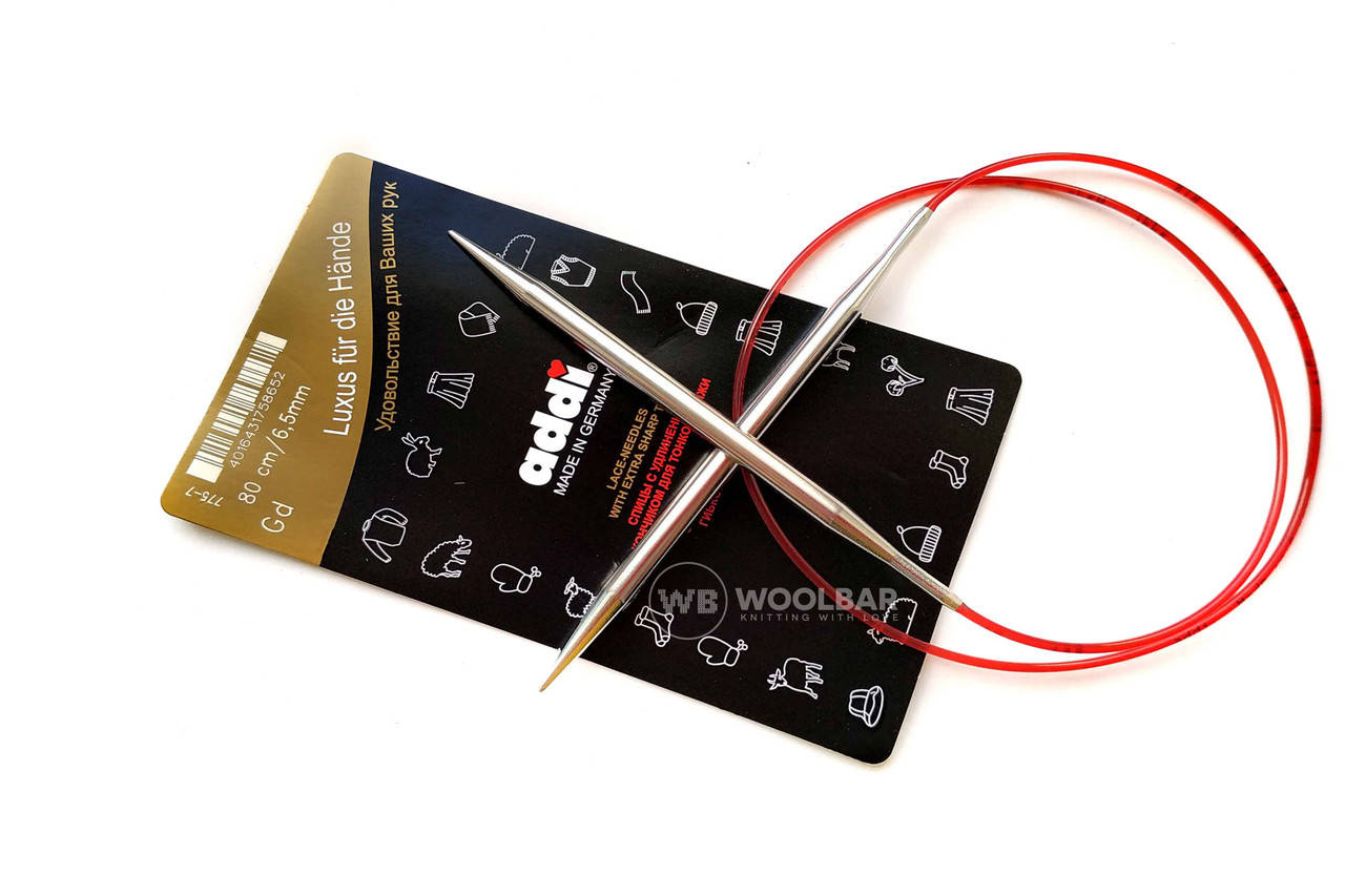 

Addi 775-7/80-6.50 Спицы с удлиненным кончиком латунные, 80 см, 6.50 мм