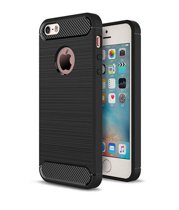 

Чехол Carbon для Iphone 5 / 5s / SE Бампер оригинальный Black, Черный