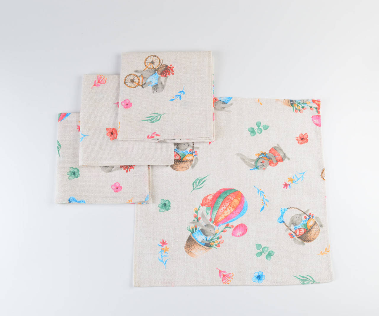 

Салфетки льняные "Кролик" (комплект 4 шт.), Сиреневый