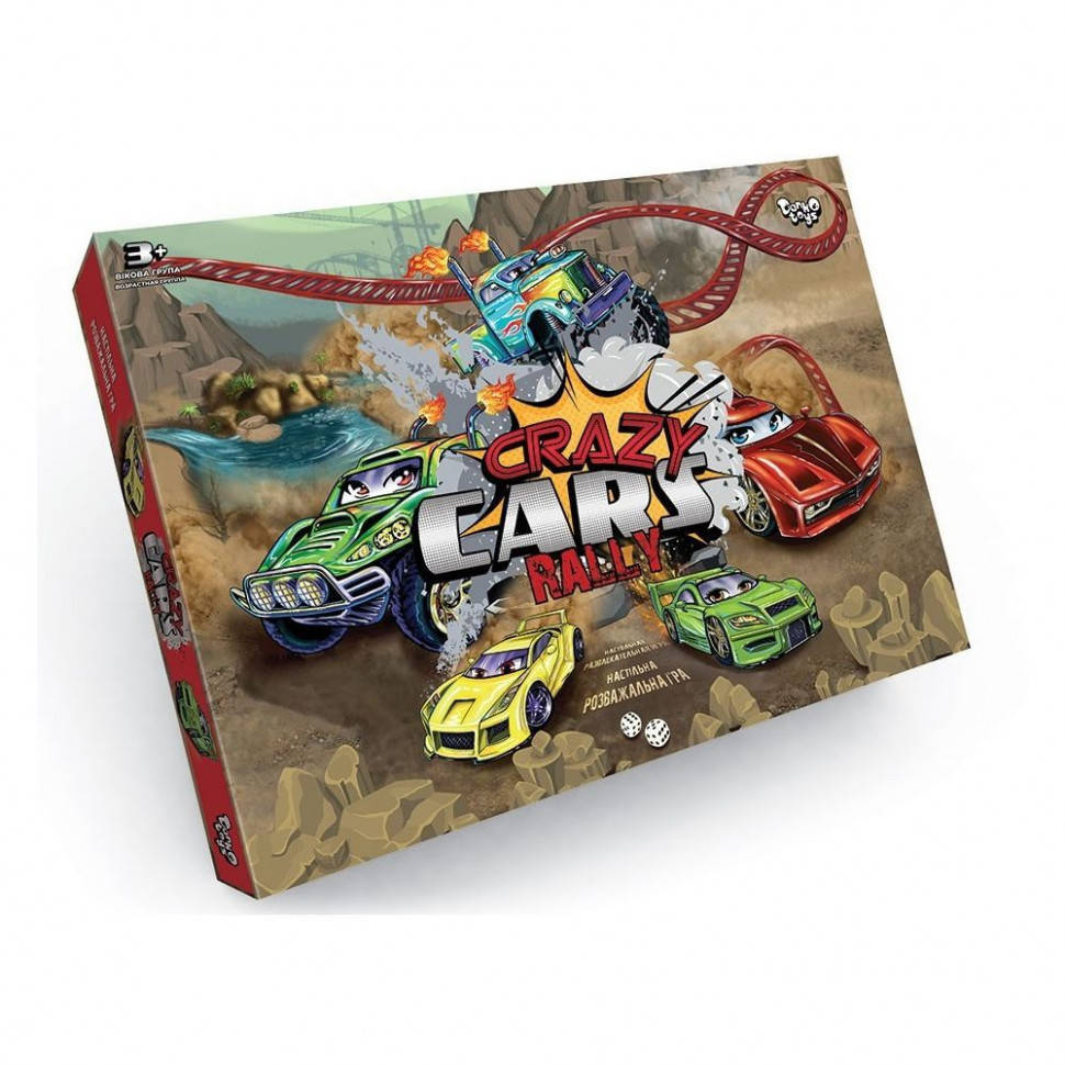 

Детская настольная развлекательная игра "Crazy Cars Rally" DTG93R от 3 лет