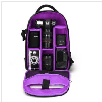 

Большой рюкзак для переноски фотоаппарата Фиолетовый, Черный
