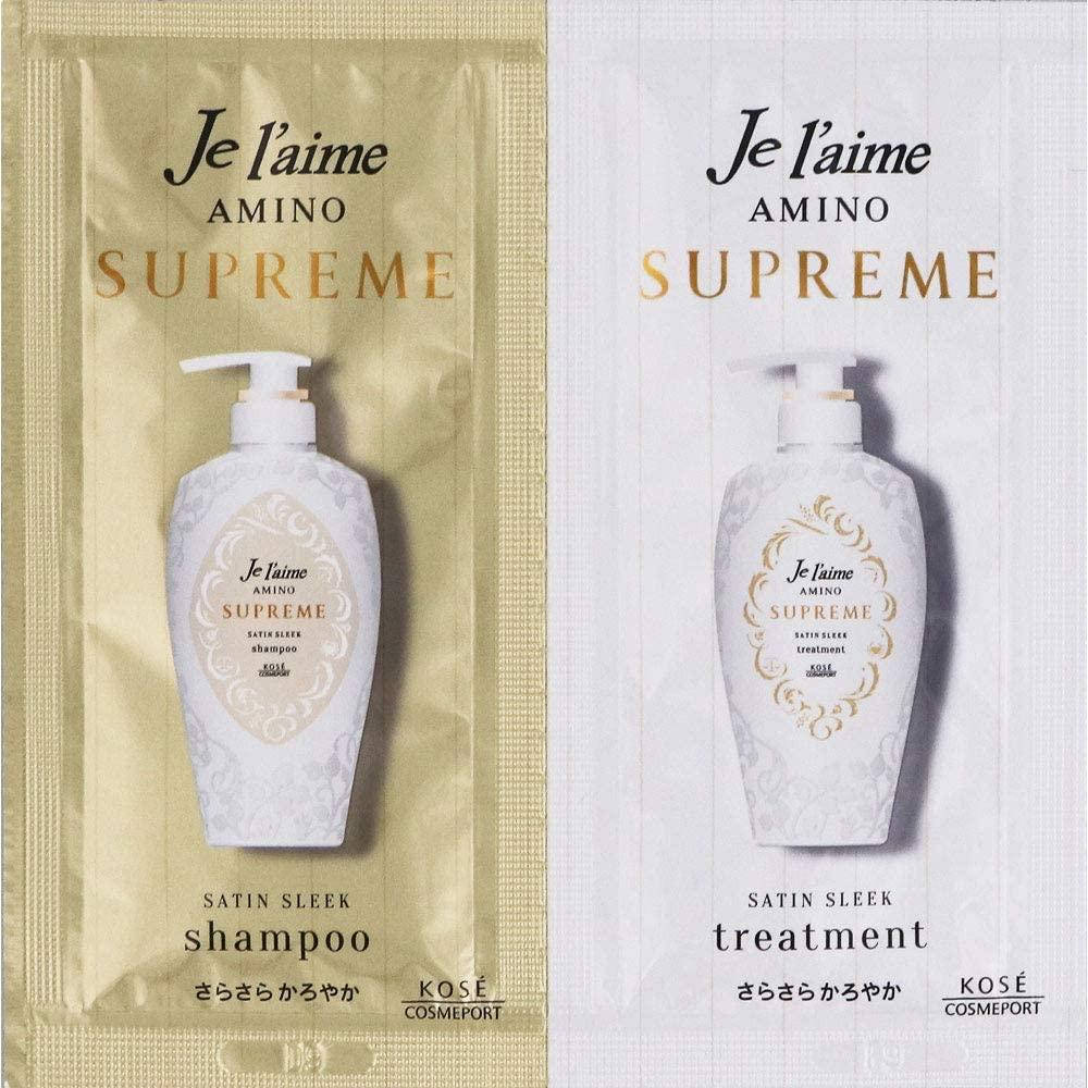 

KOSE Jureme Amino Supreme Satin Sleek Пробный набор восстанавливающий шампунь и кондиционер, 10+10 мл