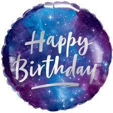 

Фольговані кулі коло "Happy Birthday" Космическое небо. Диаметр: 18"(45 см).