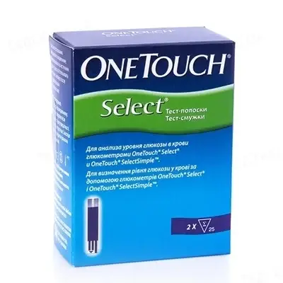 

Тест-полоски One Touch Select, для контроля уровня глюкозы, lifescan, 100 шт.