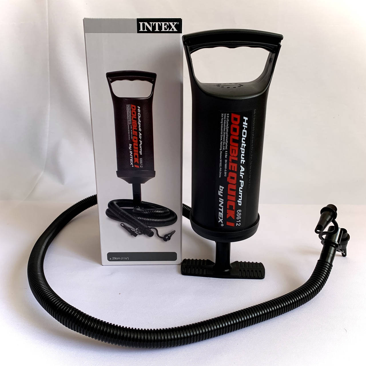 

Насос ручной Intex Double Quick маленький (30 см), с насадками