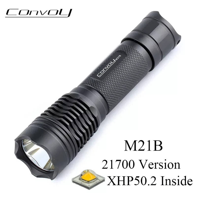 

Тактический фонарь Convoy M21B CREE XHP50.2 фонарик широкий угол 21700 аккумулятор