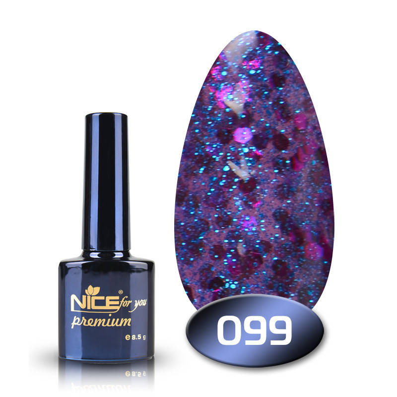 

Гель-лак Nice for you Premium 099 ультра диско 8,5 мл